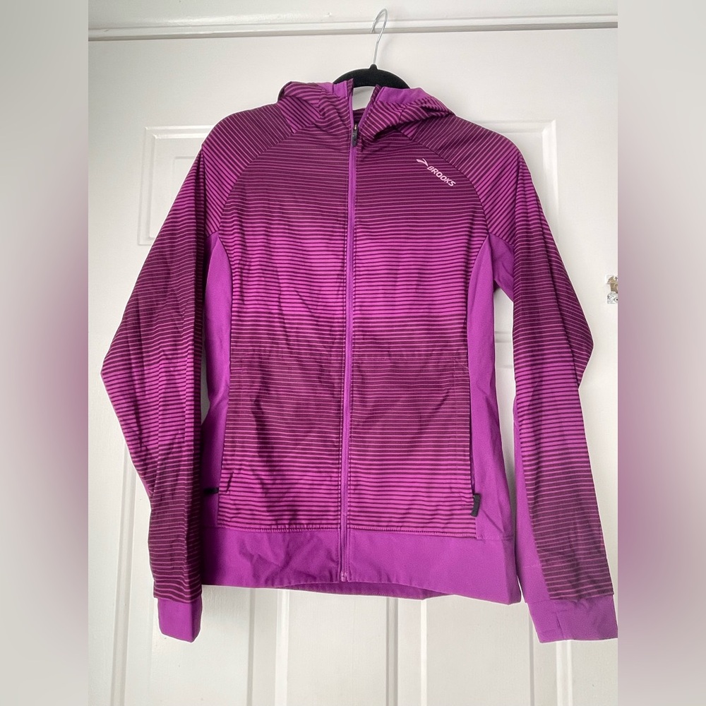 Brooks Women's Striped Purple Jacket